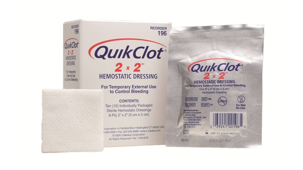 QuikClot Hemostatic Formula 2"x2"