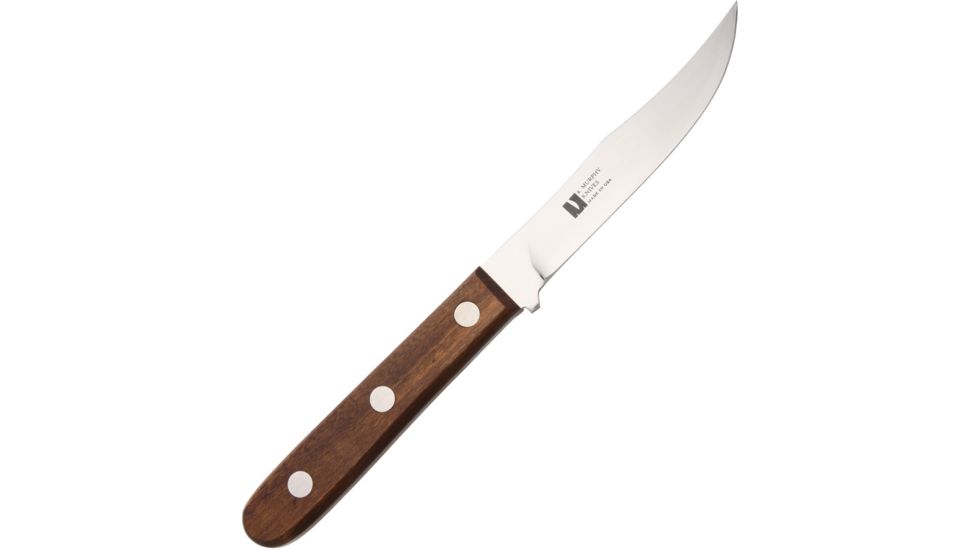R. Murphy The Hunter Carbon Steel Fixed Blade Knife, 4.75in, Carbon Steel, Brushed, Wood Handle RMHUNTCBU