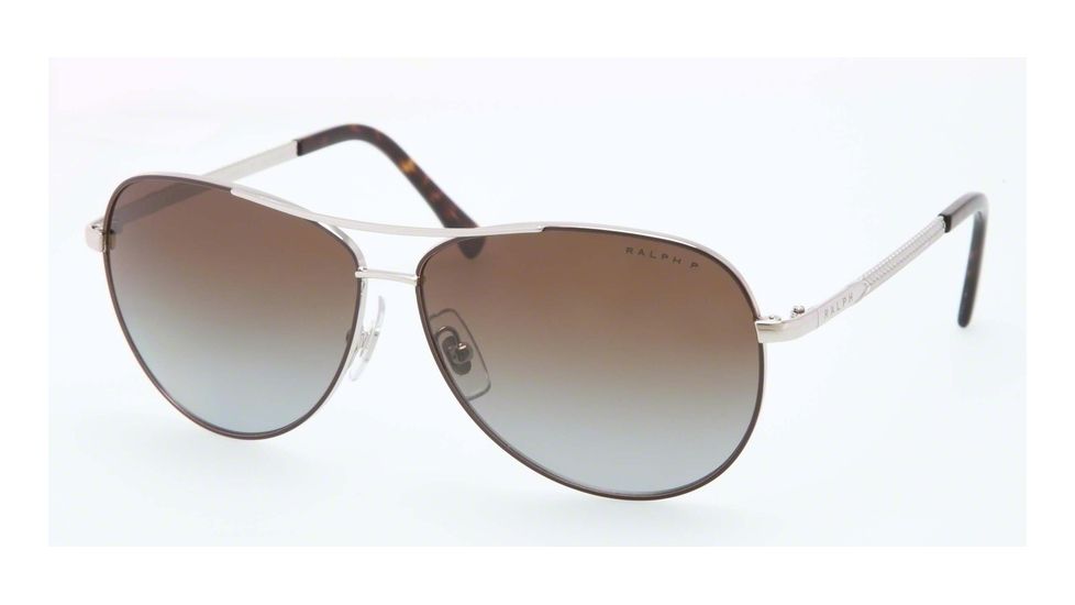 Ralph RA4109 Bifocal Prescription Sunglasses RA4109-3011T3-59 - Lens Diameter 59 mm, Frame Color Shiny Silver/brown