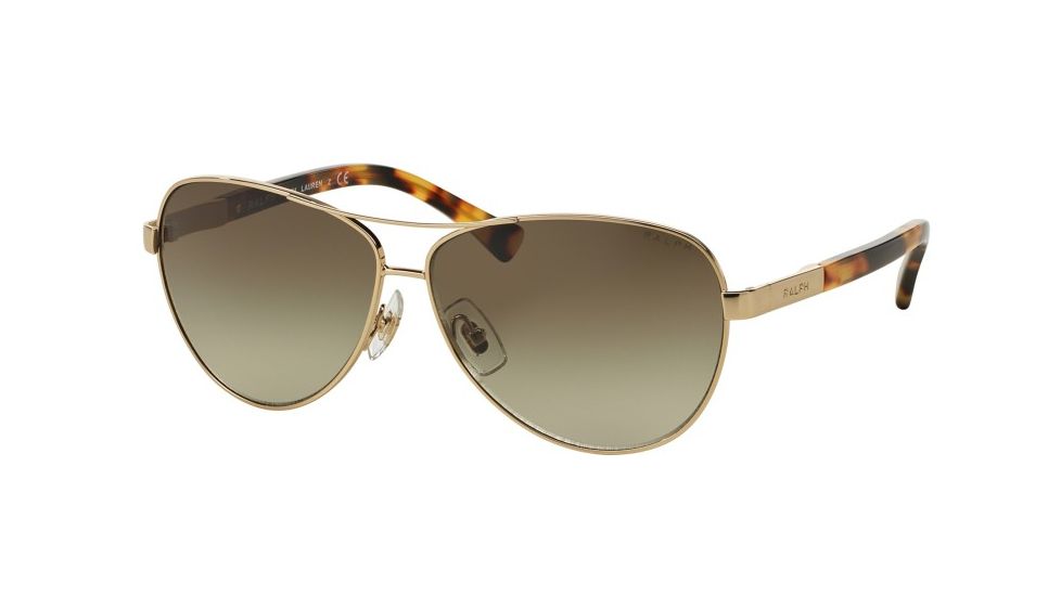 Ralph RA4116 Single Vision Prescription Sunglasses RA4116-31388E-60 - Lens Diameter 60 mm, Frame Color Light Gold/tokyo Tortoise
