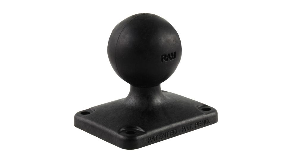 Ram Mounts RAM 2in x 2.5in Composite Rectangle Base with 1.5in Ball, Black 84118.01.100