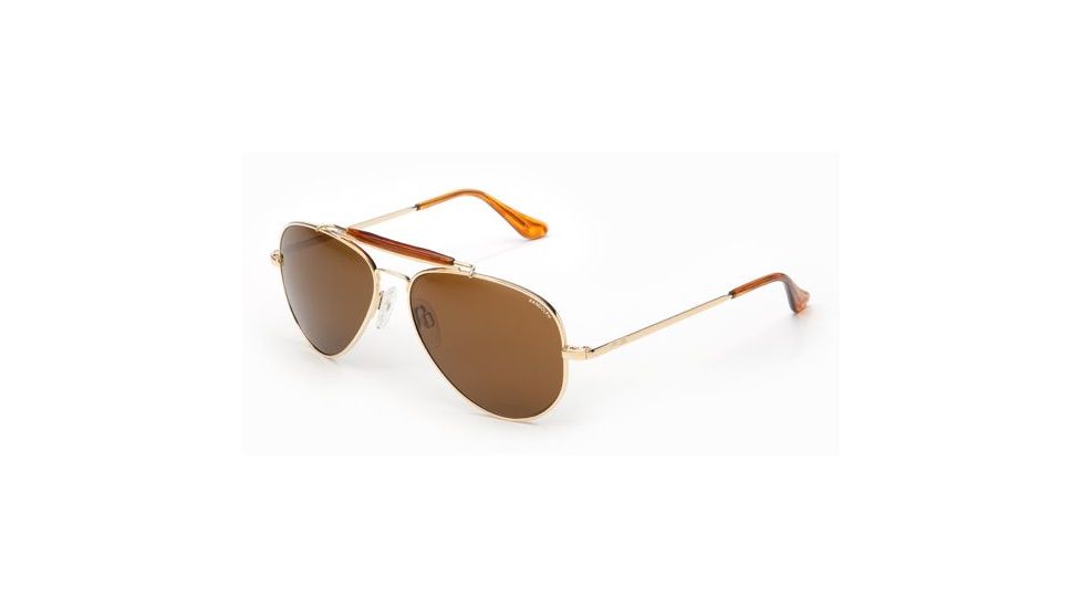 Randolph Sportsman Single Vision Prescription Sunglasses, 23K Gold Frame, SP71412SV