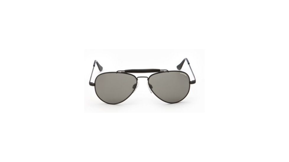 Randolph Sportsman Single Vision Prescription Sunglasses, Matte Black Frame, SP72411SV
