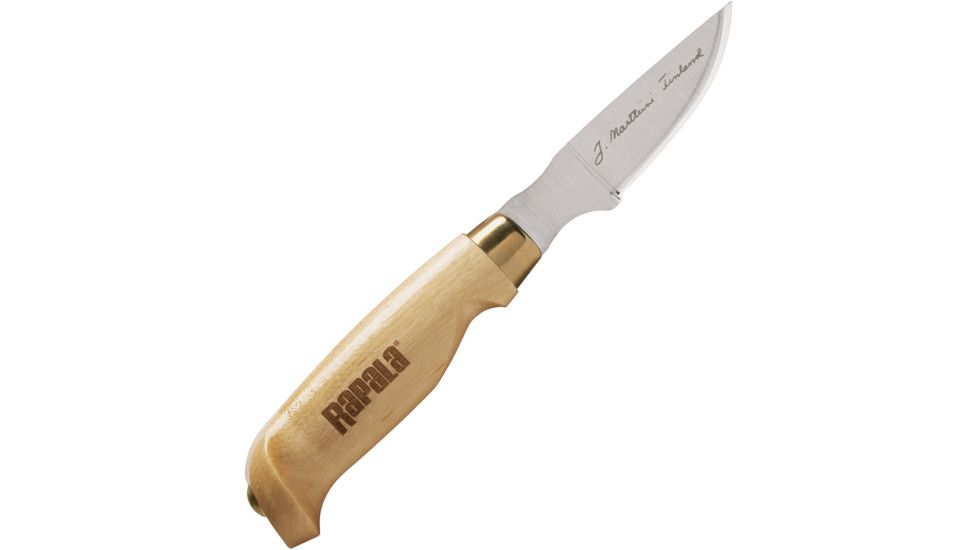 Rapala Birch Collection Caping Fixed Blade Knife, 3.5in, German Steel, Birch Wood Handle NK26295