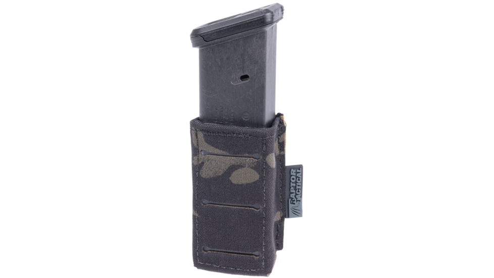 Raptor Tactical MAGNUS Ultralight Short Pistol Magazine Pouch, Multicam Black, One Size, MAG1-SH-BM