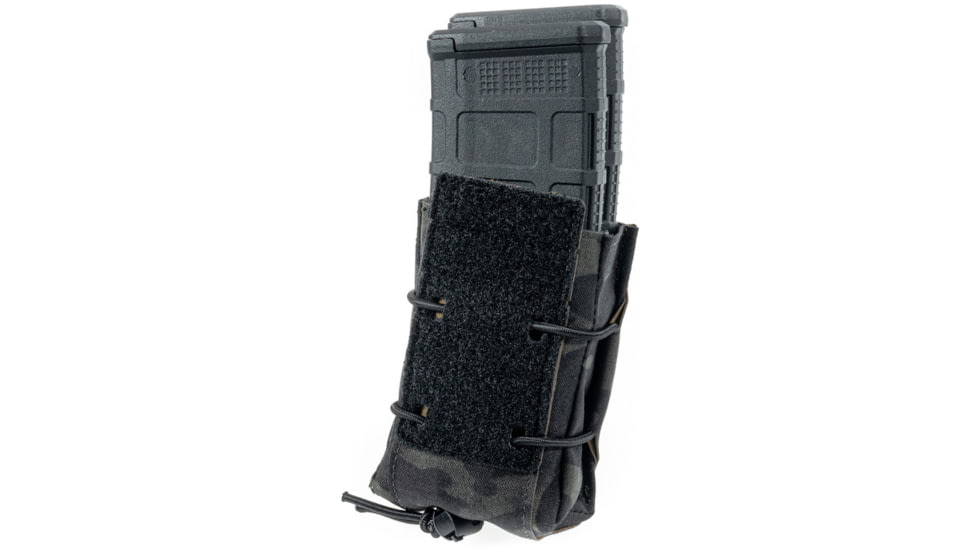 Raptor Tactical Multipurpose Flapper Double Magazine Pouch, Bungee Cord, Black Multicam, FLAP-BM-B