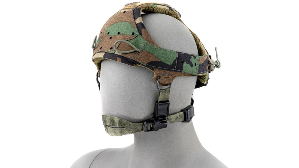 Raptor Tactical Sentinel Skull Crusher GEN 2.0 Headgear without Bungee Cord, Woodland, One Size, SNSC-M81