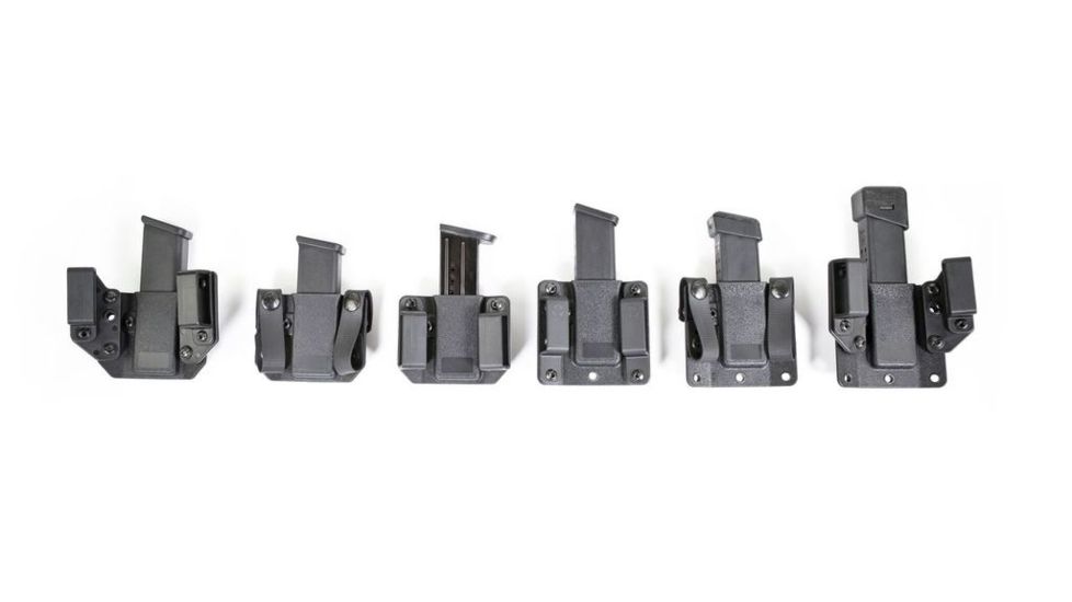 Raven Concealment Copia Pistol Double Magazine Carrier, Standard Profile, Double Stack 9/40 Magazine, Black, DMCBKT
