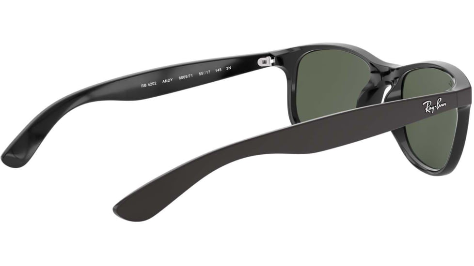 Ray-Ban ANDY RB4202 Sunglasses 606971-55 - Matte Black Frame, Dark Grey Lenses