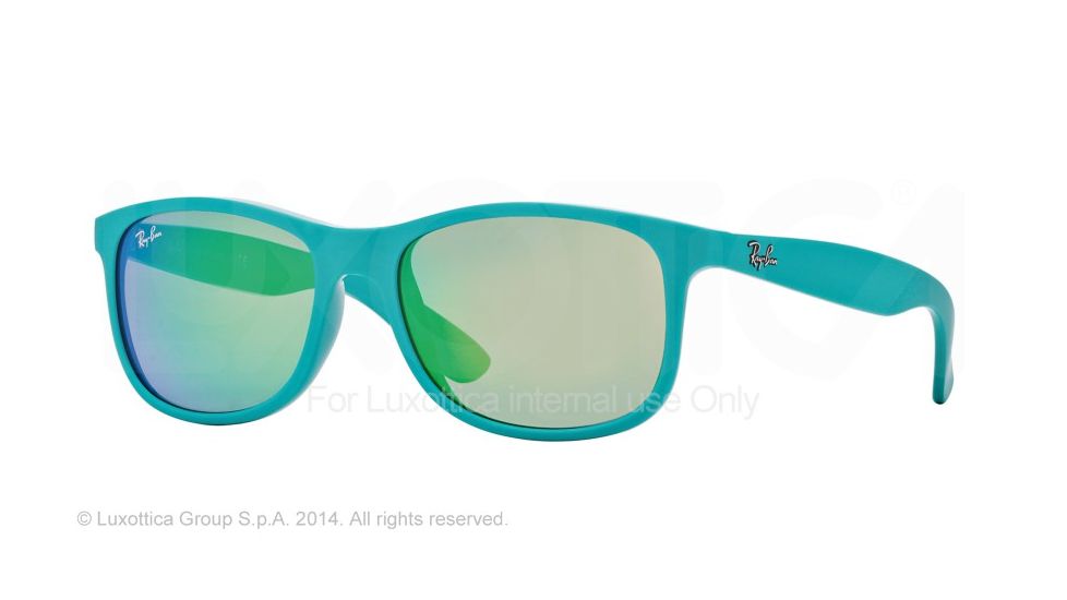 Ray-Ban ANDY RB4202 Bifocal Prescription Sunglasses RB4202-60723R-55 - Lens Diameter 55 mm, Frame Color Matte Turquoise