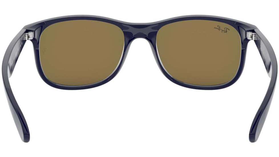 Ray-Ban ANDY RB4202 Sunglasses 615355-55 - Shiny Blue On Matte Top Frame, Green Mirror Blue Lenses