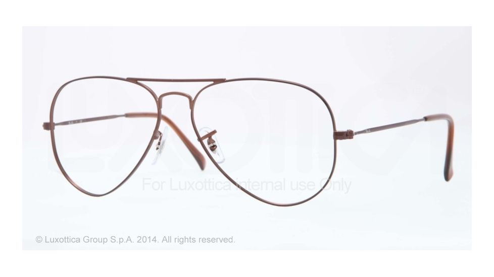 Ray-Ban Aviator Eyeglasses RX6049 with Rx Prescription Lenses 2758-52 - Matte Dark Brown Frame