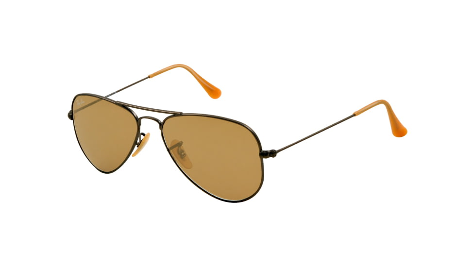 Ray-Ban Aviator Small Metal Sunglasses RB3044 029/53-52 - Matte Gunmetal Frame, Brown Lenses
