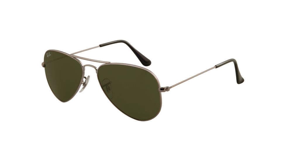 Ray-Ban Aviator Small Metal Sunglasses RB3044 W3100-5214 - Gunmetal Frame, Crystal Gray Lenses