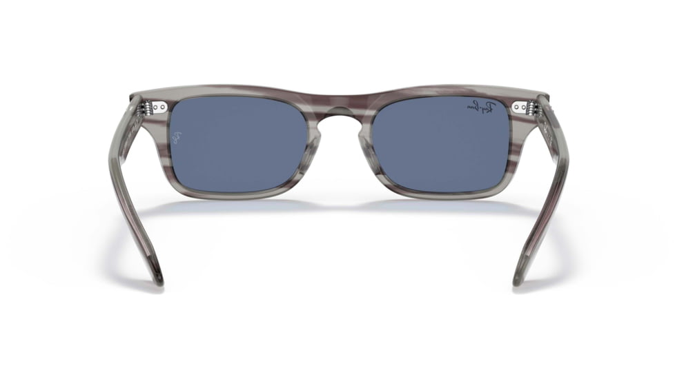 Ray-Ban Burbank JR RJ9083S Sunglasses, Dark Blue Lenses, Striped Gray, 43, RJ9083S-707480-43