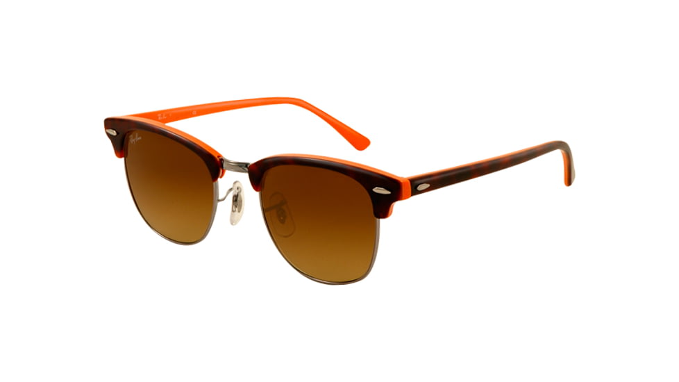 Ray-Ban Clubmaster Prescription Sunglasses RB3016 RB3016-112685-5121 - Lens Diameter 51 mm, Frame Color Top Dark Havana on Orange