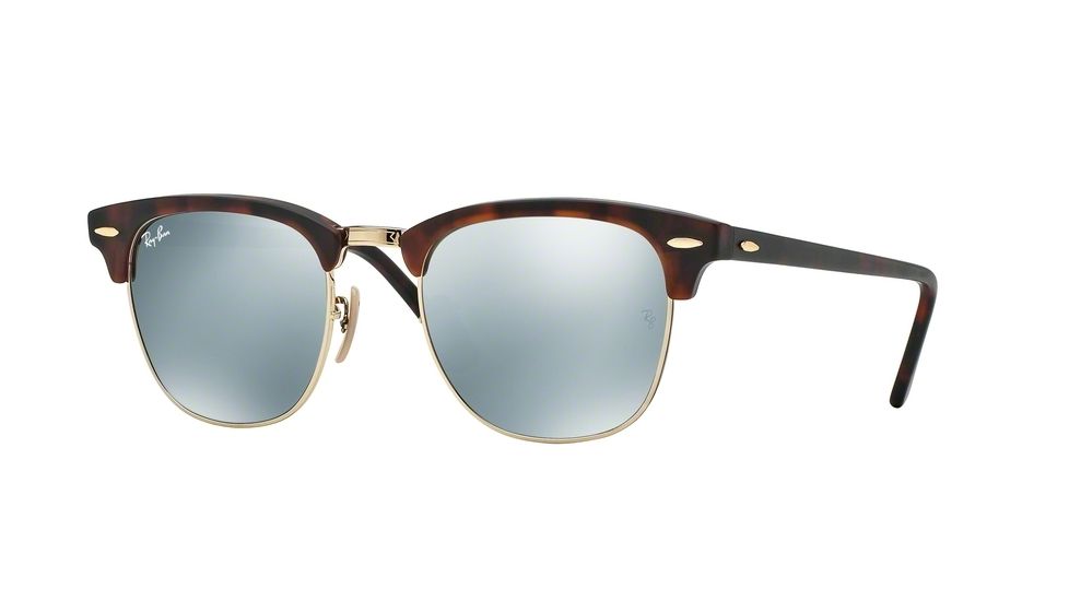 Ray-Ban Clubmaster Prescription Sunglasses RB3016 RB3016-114530-51 - Lens Diameter 51 mm, Frame Color Sand Havana/gold