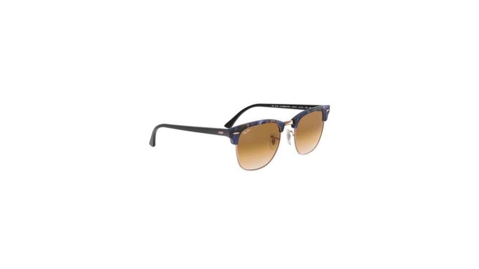 Ray-Ban Clubmaster Prescription Sunglasses, 49mm, Spotted Brown/Blue, RB3016-125651-49-SV
