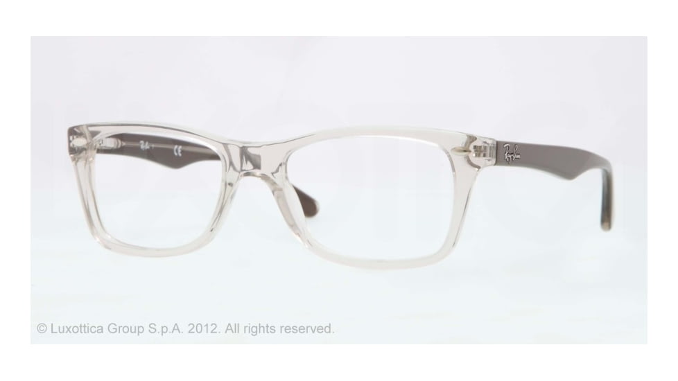 Ray-Ban Eyeglasses RX5228 with Rx Prescription Lenses 5234-53 - Trasparent Beige Frame, Demo Lens Lenses