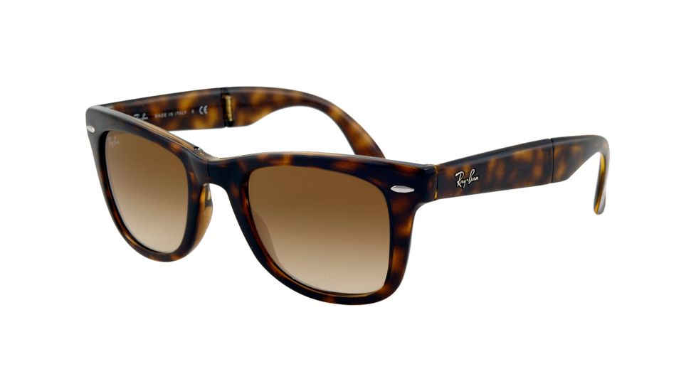 Ray-Ban Folding Wayfarer Prescription Sunglasses RB4105 RB4105-710-51-5022 - Lens Diameter: 50 mm, Frame Color: Light Havana
