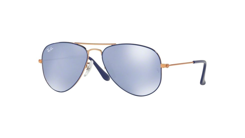 Ray-Ban Junior Prescription Sunglasses RJ9506S for Kids RJ9506S-264-1U-50 - Lens Diameter 50 mm, Frame Color Copper Top On Blue