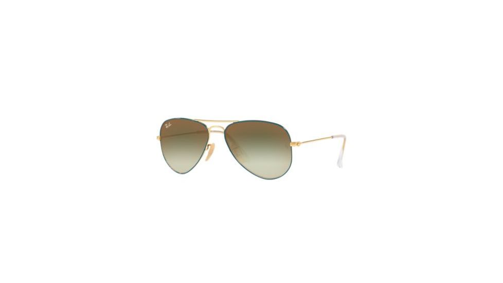Ray-Ban Junior Prescription Sunglasses, 50mm, Gold On Top Turquoise, RJ9506S-275-W0-50-SV