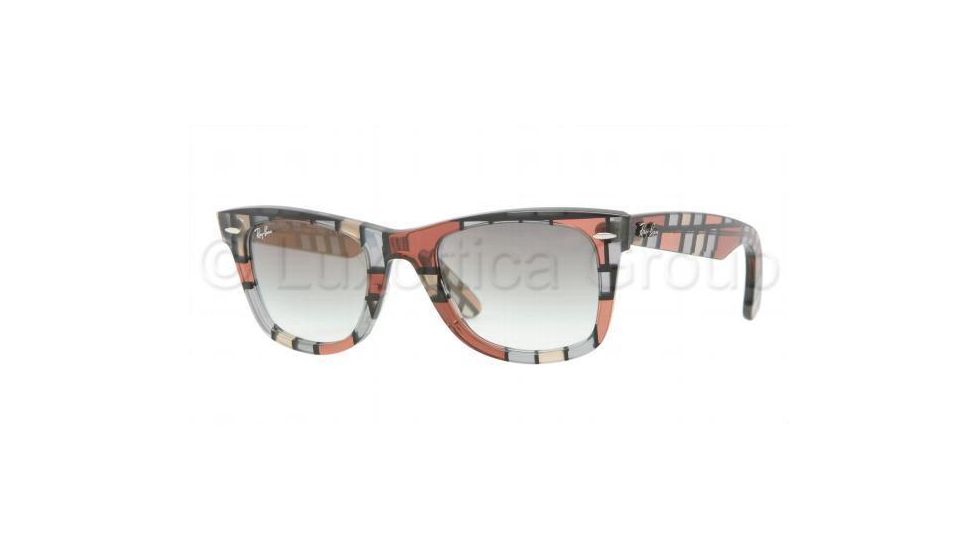 Ray-Ban Original Wayfarer Sunglasses RB2140 108332-5022 - Red-Beige Crystal Frame, Gray Gradient Lenses