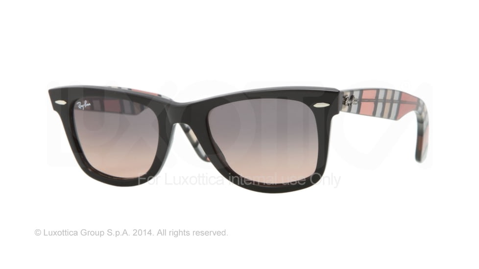 Ray-Ban Original Wayfarer Sunglasses RB2140 1098N1-50 - Black Frame, Crystal Gray Gradient Pink Lenses