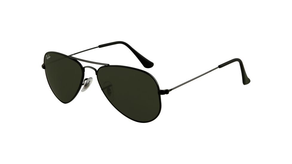 Ray-Ban RB 3044 Small Aviator Sunglasses, Black Frame, Crystal Gray Lenses, L2848-5200