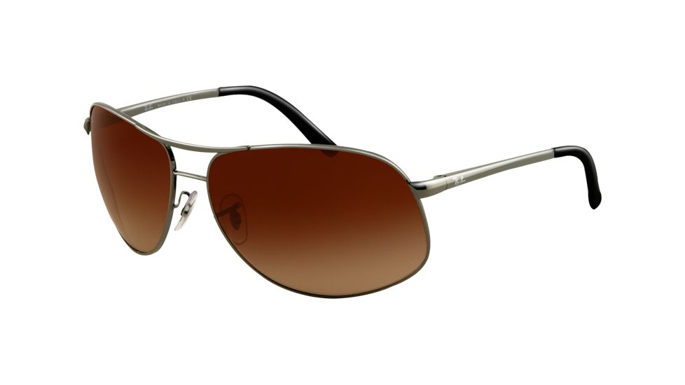 Ray-Ban RB 3387 Sunglasses, Gunmetal Frame / Brown Gradient 67 mm Lenses, 004-13-6715