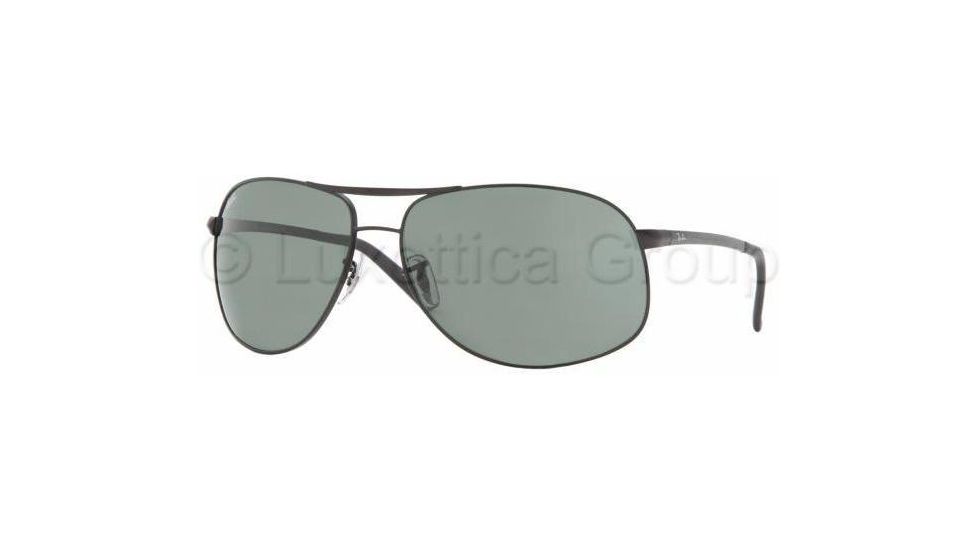 Ray-Ban RB 3387 Sunglasses Styles - Matte Black Frame / Green 67 mm Diameter Lenses, 006-71-6715