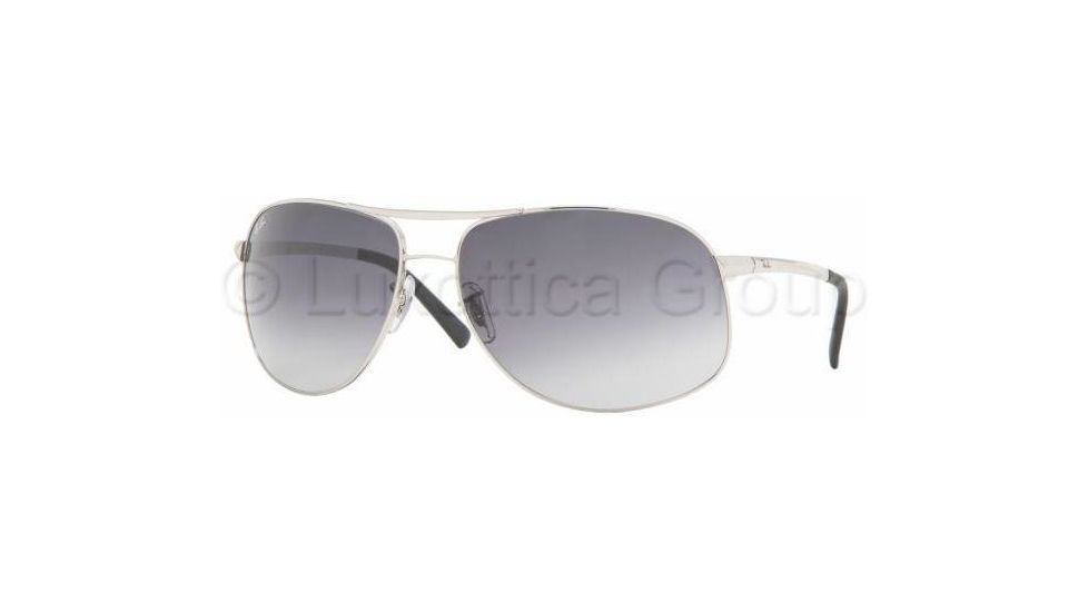 Ray-Ban RB 3387 Sunglasses Styles - Silver Frame / Gray Gradient 67 mm Diameter Lenses, 003-8G-6715