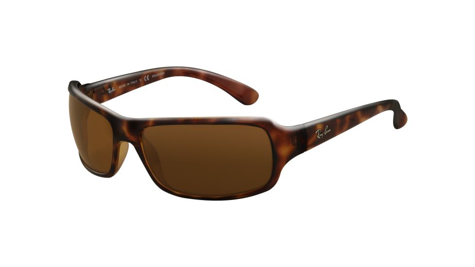 Ray-Ban RB 4075 Sunglasses, Havana Frame / Crystal Brown Polarized Lenses, 642-57-6116