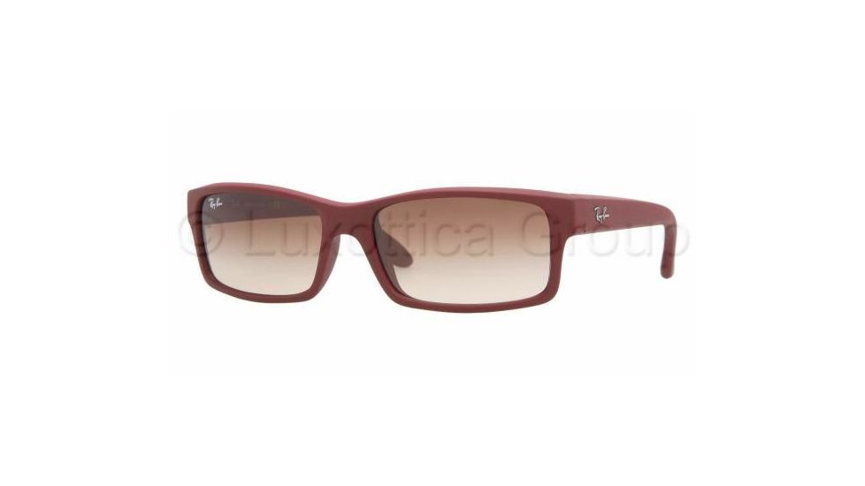 Ray-Ban RB 4151 Sunglasses Styles - Red Beet Rubberize Frame / Crystal Brown Gradient Lenses, 816-51-5917