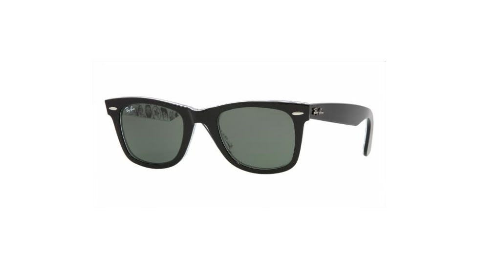 Ray-Ban Wayfarer Sunglasses, Comics Top Black Crystal Green 1046-5022