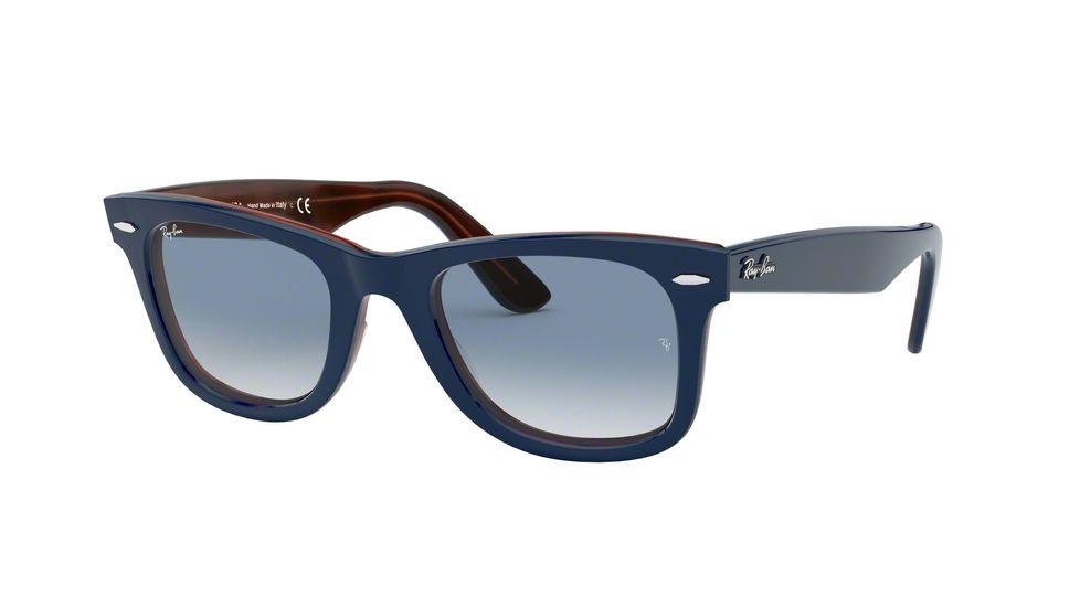 Ray-Ban RB2140F Single Vision Prescription Sunglasses, 52mm, Blue, RB2140F-12783F-52-SV