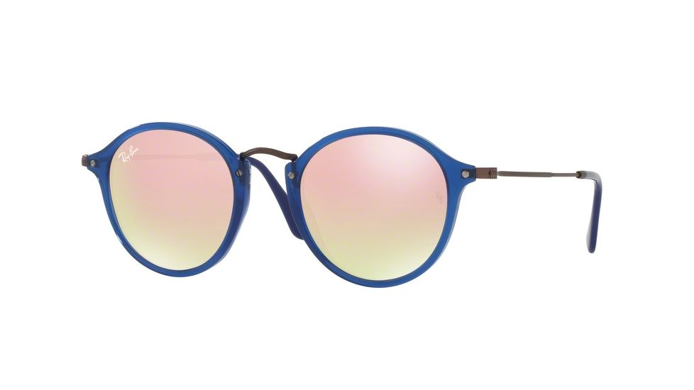 Ray-Ban RB2447NF Sunglasses 62547O-52 - Trasparent Blue Frame, Copper Flash Gradient Lenses