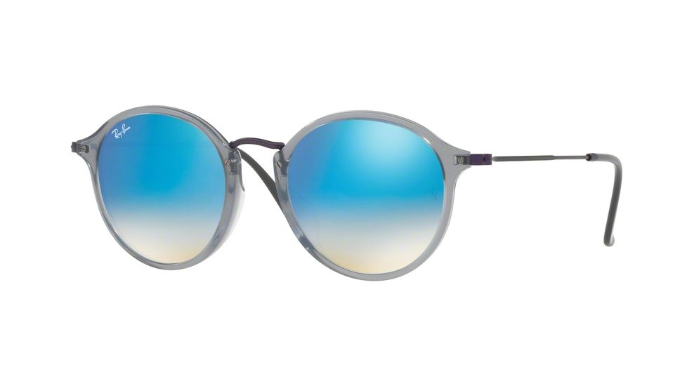 Ray-Ban RB2447NF Sunglasses 62554O-52 - Trasparent Grey Frame, Blue Flash Gradient Lenses