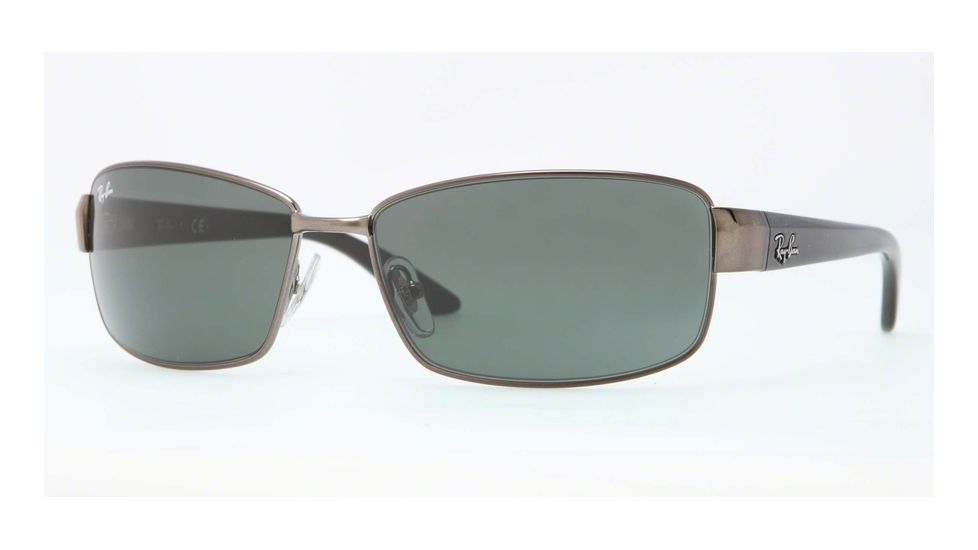 Ray-Ban RB3512D Sunglasses 034/71-62 - Gun/Black Frame, Gray Green Lenses