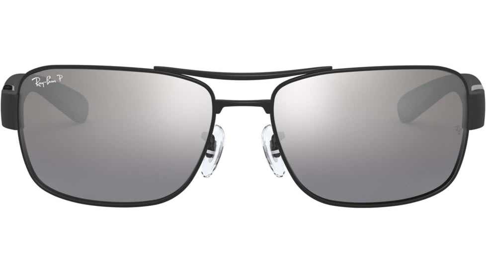 Ray-Ban RB3522 Sunglasses 006/82-61 - Matte Black Frame, Grey Mirror Silver Polar Lenses