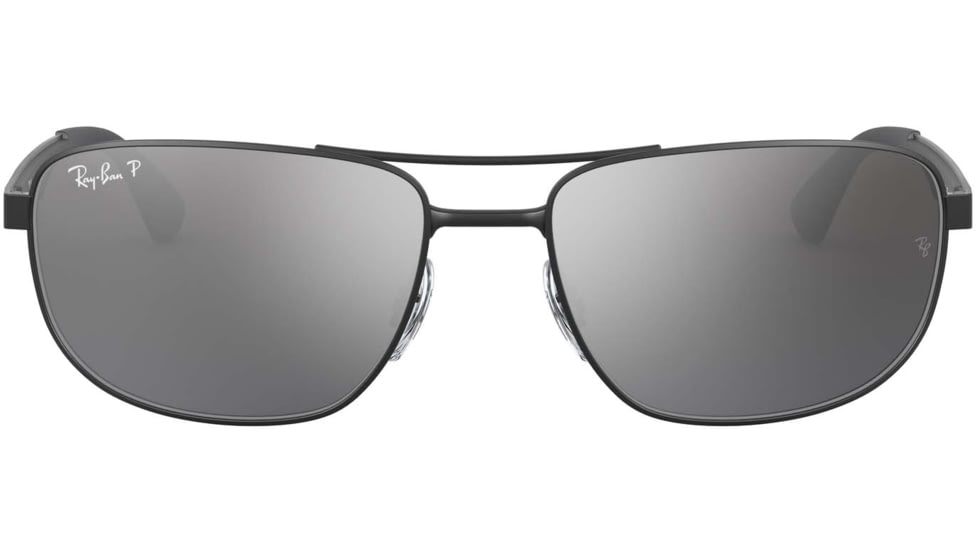 Ray-Ban RB3528 Sunglasses 006/82-61 - Matte Black Frame, Grey Mirror Silver Grad Polar Lenses