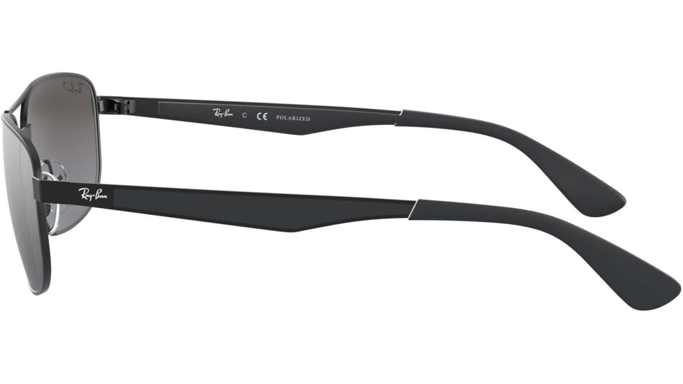 Ray-Ban RB3528 Sunglasses 006/82-61 - Matte Black Frame, Grey Mirror Silver Grad Polar Lenses