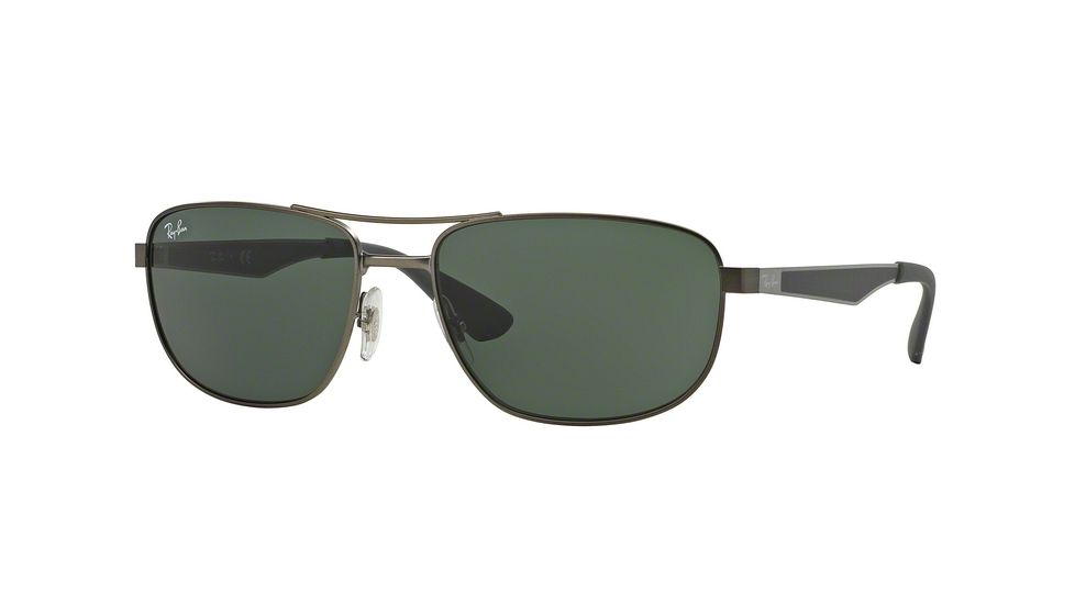 Ray-Ban RB3528 Sunglasses 029/71-61 - Matte Gunmetal Frame, Dark Green Lenses