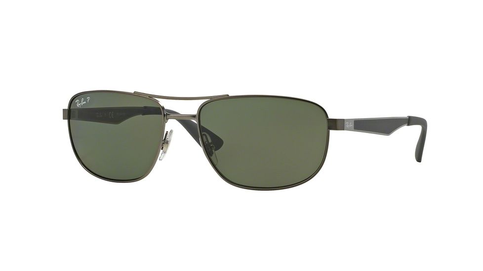 Ray-Ban RB3528 Sunglasses 029/9A-58 - Matte Gunmetal Frame, Dark Green Polar Lenses
