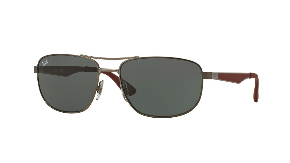 Ray-Ban RB3528 Sunglasses 190/71-61 - Matte Gunmetal Frame, Dark Green Lenses