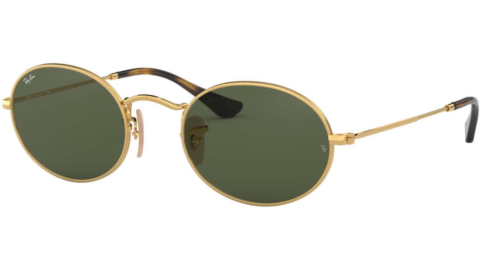 Ray-Ban RB3547N Sunglasses 001-51 - Gold Frame, Green Lenses