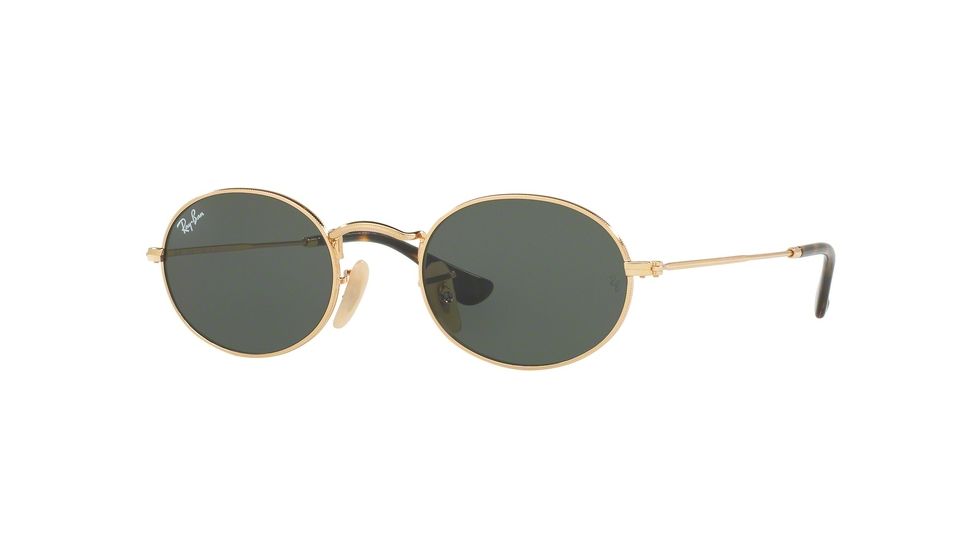 Ray-Ban RB3547N Sunglasses 001-54 - Gold Frame, Green Lenses