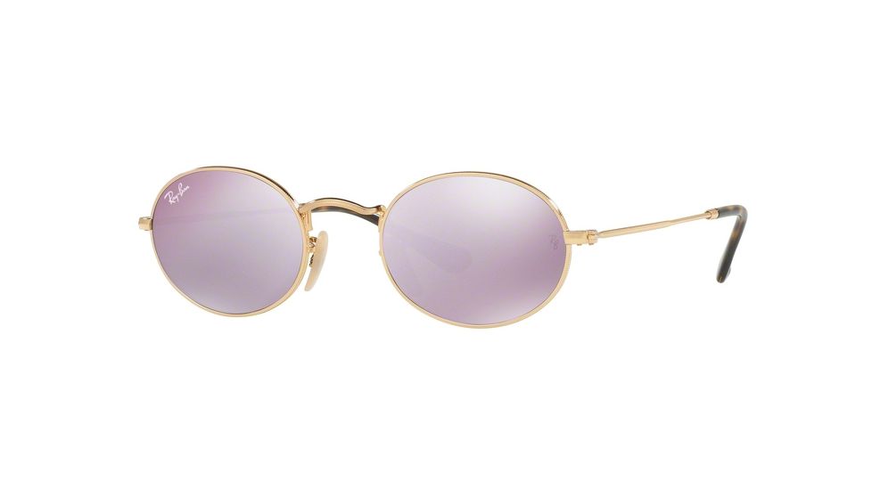 Ray-Ban RB3547N Sunglasses 001/8O-51 - Gold Frame, Wisteria Flash Lenses