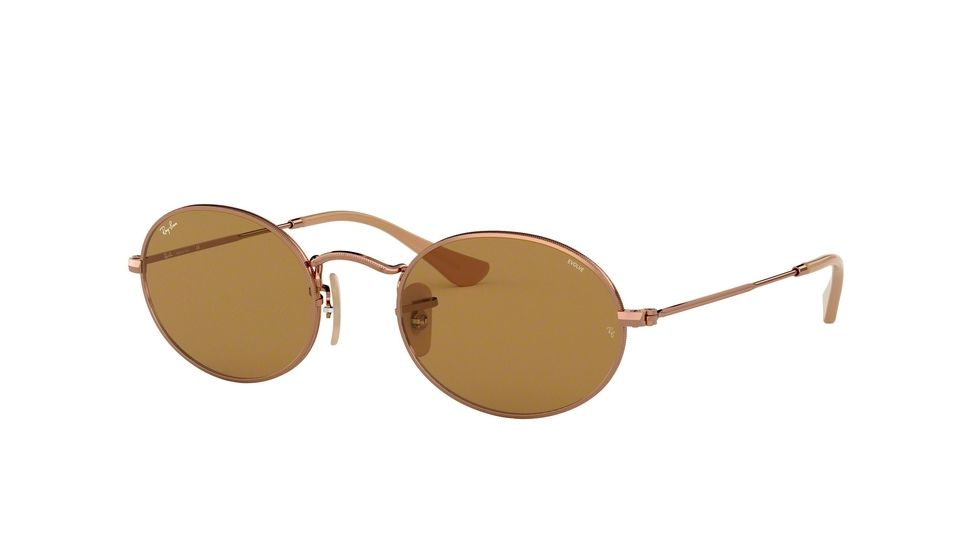 Ray-Ban RB3547N Sunglasses 91314I-54 - Copper Frame, Evolve Brown Lenses