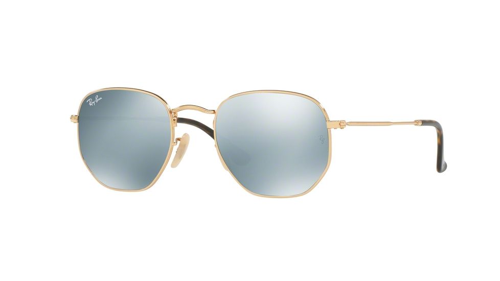 Ray-Ban RB3548NF Sunglasses 001/30-54 - Gold Frame, Grey-Flash Lenses